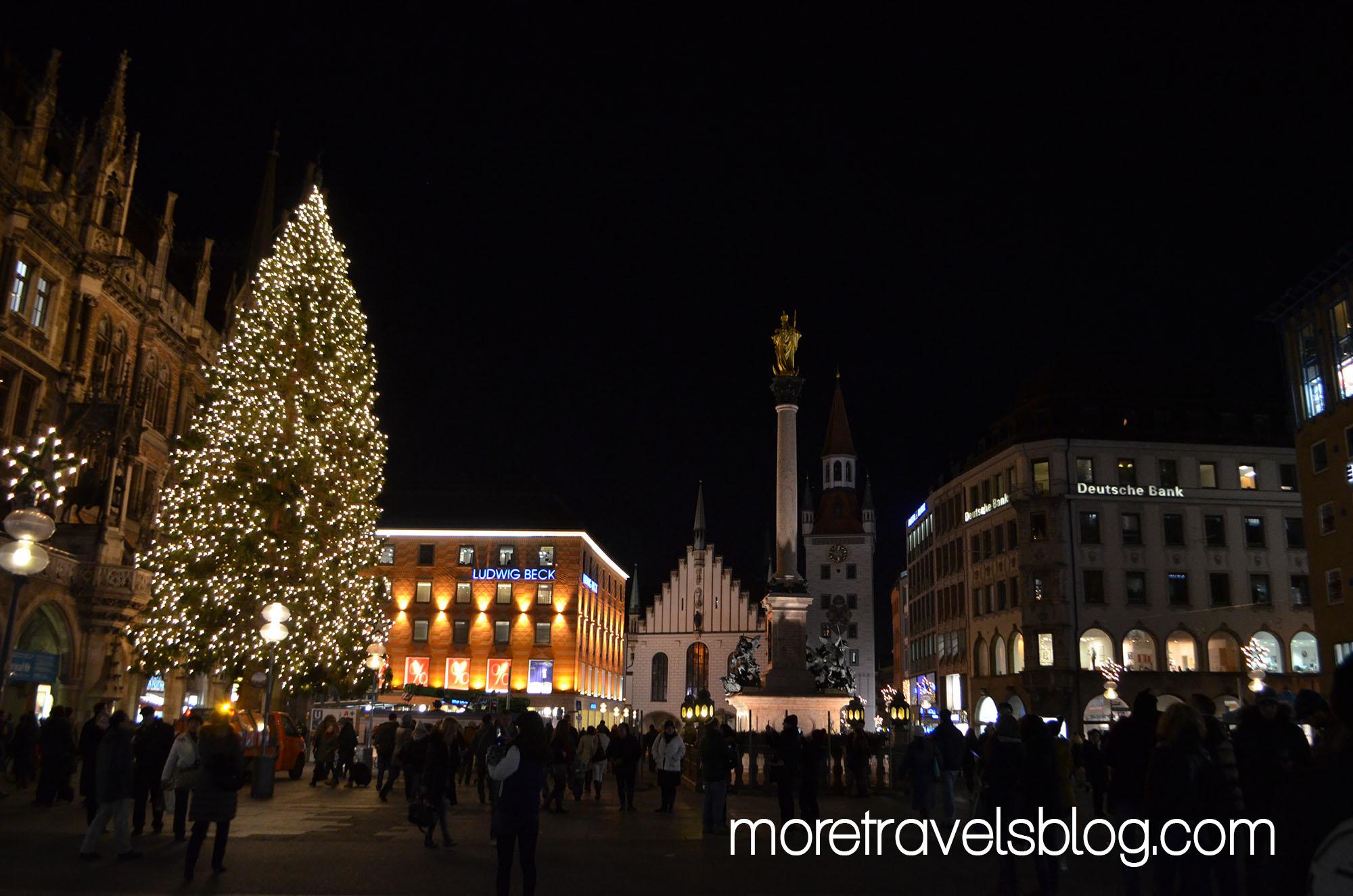 munich  marieplatz noche
