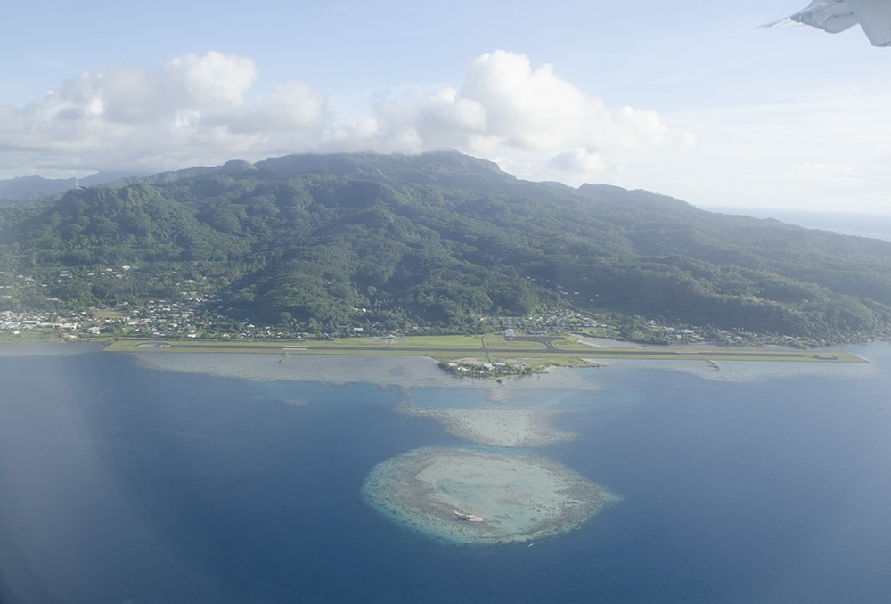 raiatea tahaa vista desde avion