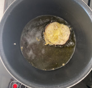 tempura de berenjenas - fritura