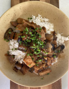 receta,puerco con berenjenas y miso