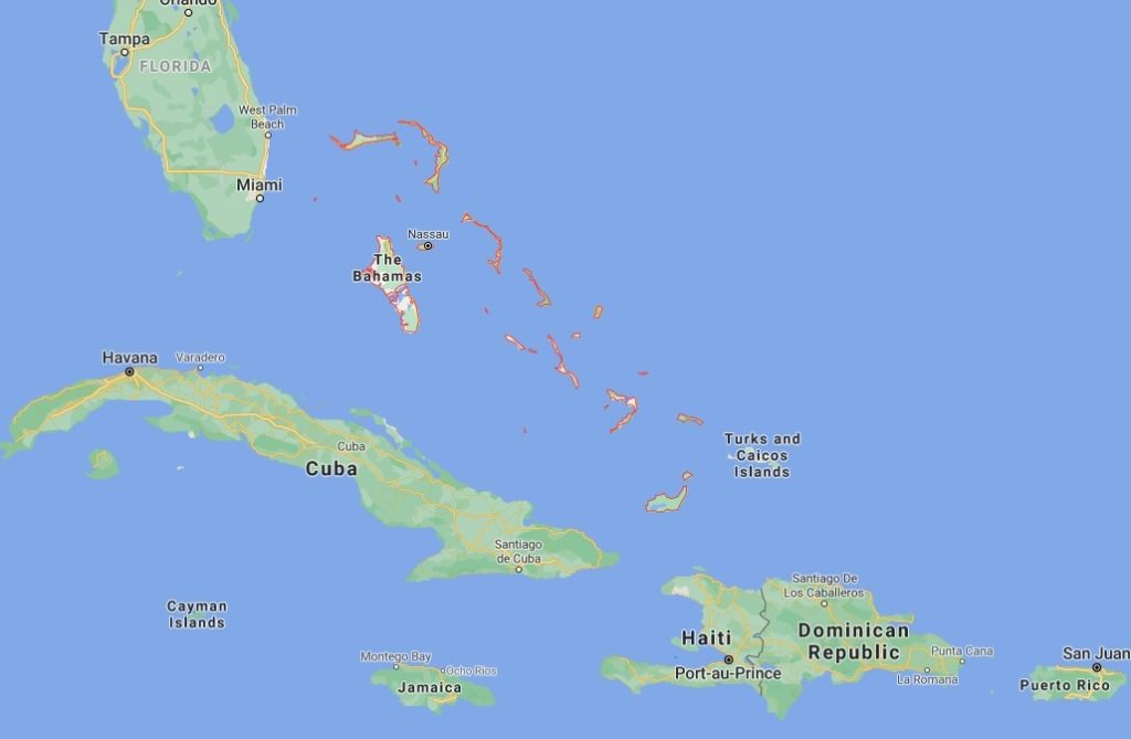 las bahamas mapa