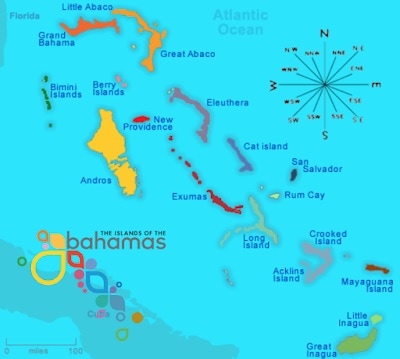 mapa bahamas