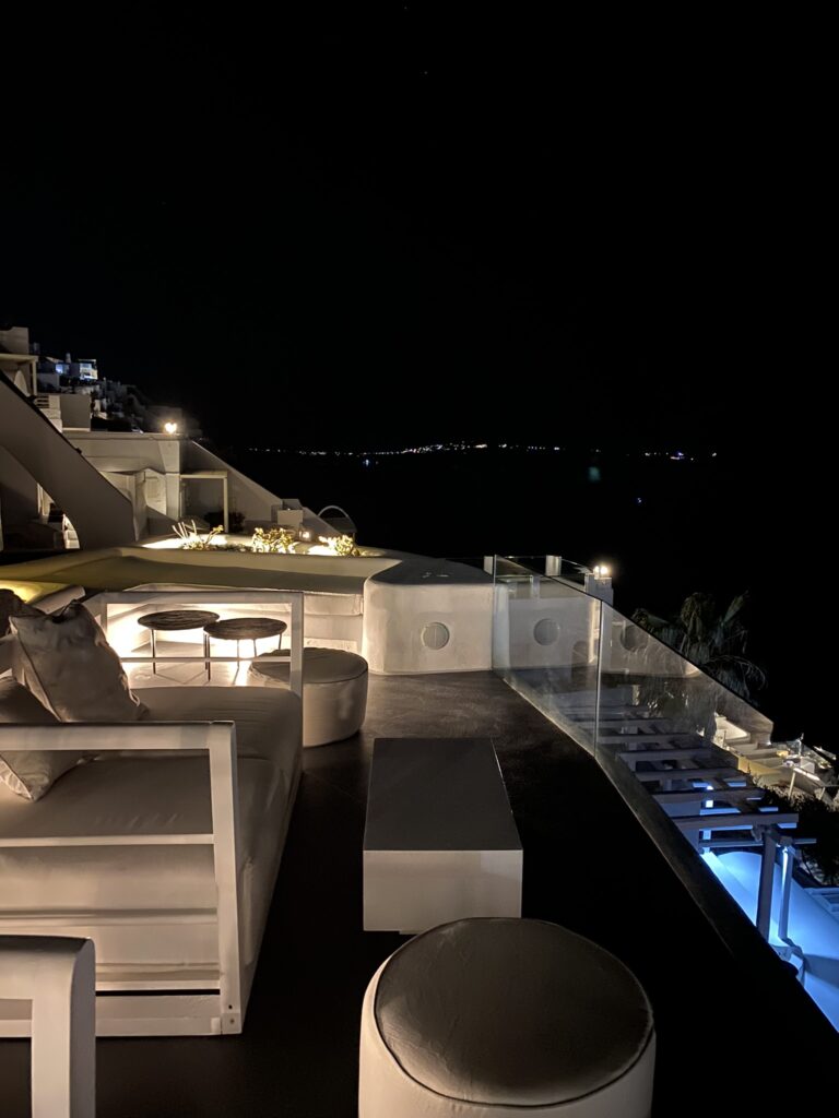 santorini firostefani by night