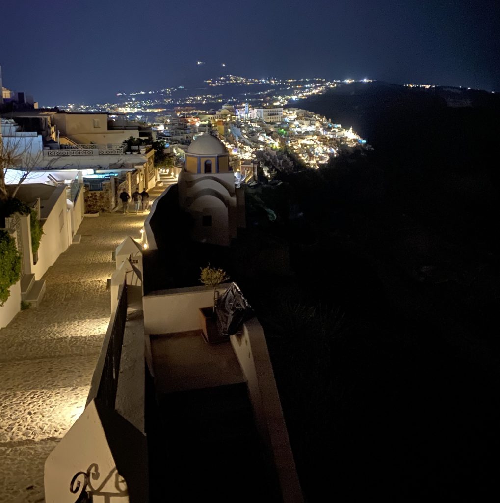 santorini by night